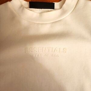 Fear of God Essentials Essentials Crewneck in Cloud Dancer (bought at Pac Sun)